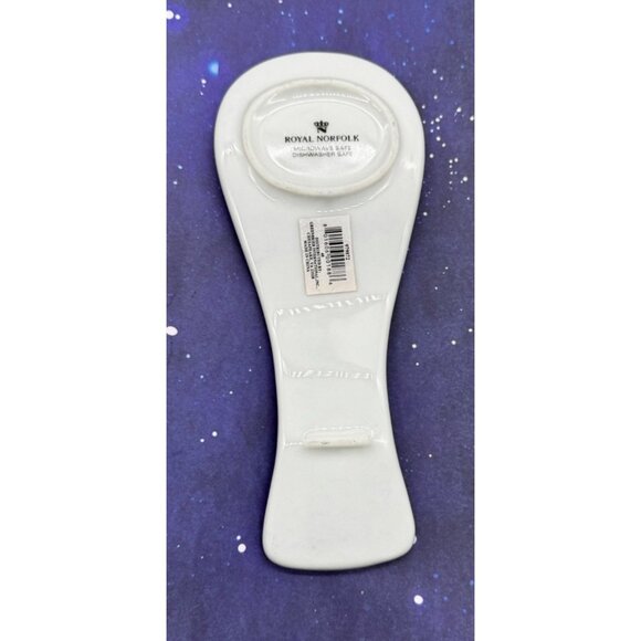 Royal Norfolk Christmas Ceramic Spoon Rest Red Cardinal & Pinecone Design 9" - Picture 3 of 6